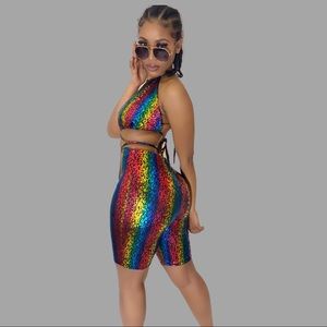 Multi-color biker set